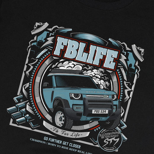 自由基地新款defender路虎卫士个性设计秋冬圆领卫衣常规款NMT-1221 商品图2