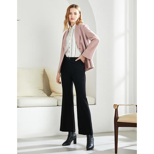 EITIE爱特爱秋冬新款洋气时尚气质百搭显瘦短款羊毛呢外套女6014703 商品图1