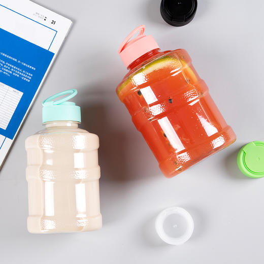喇叭花500ml一次性水桶奶茶瓶迷你奶茶桶mini网红桶装水瓶100个