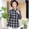NP 春秋薄款上衣妈妈磨毛棉格子衬衫宽松显瘦休闲衬衣 商品缩略图2
