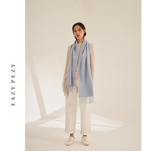 EAZYPEZY 歌剧院水波纹羊绒围巾 商品图3