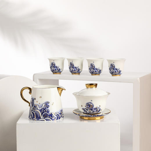 华祥苑 国瓷永丰源先生茶礼海上明珠 8头茶具套组 商品图1