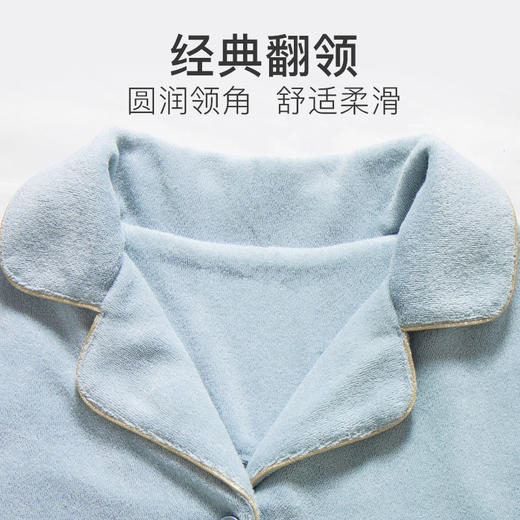 【厚款毛巾绒】爱帝情侣式厚款翻领长袖家居服套装 商品图5