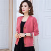 XQY-185156早秋新款2020韩版纯色针织开衫毛衣女装外套 商品缩略图0