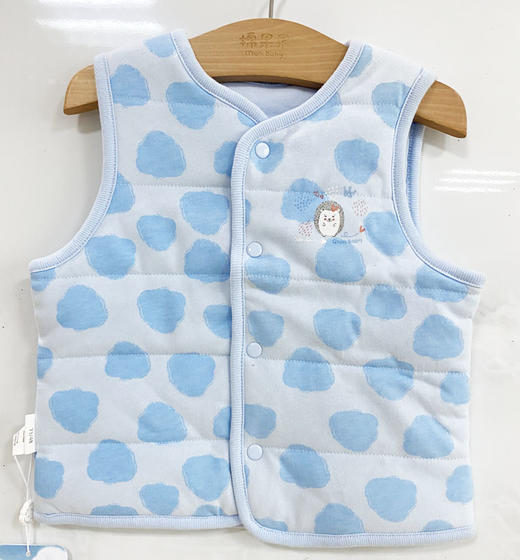 果果秋冬款夹棉纯棉有机棉纱马夹婴幼童男童女童M401171818610 商品图2