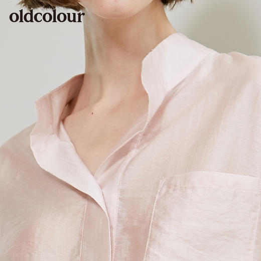 oldcolour秋季新品条纹九分袖衬衫女L31013135 商品图2