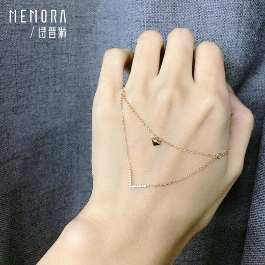 【一口价福利款】玫瑰色18K金钻石套链KN018107 商品图3