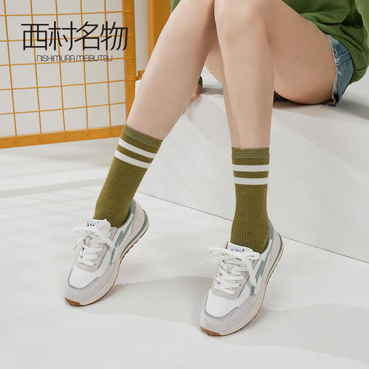 西村名物2020秋季新款老爹鞋女潮流舒适系带平底运动休闲鞋T20CM30671 商品图0