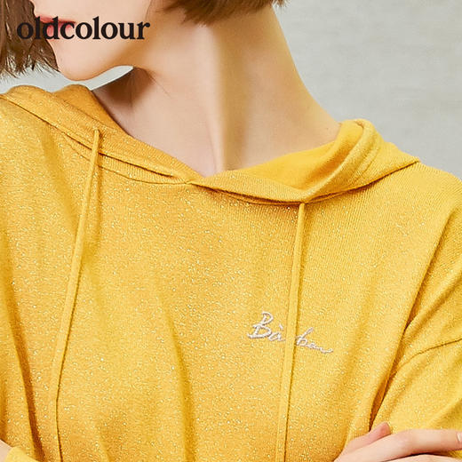 oldcolour秋季新款2019时尚连帽套头卫衣女柔软舒适套头衫女 商品图3