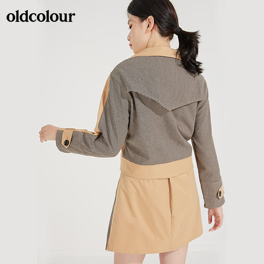 oldcolour秋季新款短款风衣外套半身裙套装GL31141836 商品图1