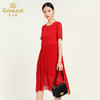 乔万尼夏季简约修身桑蚕丝真丝连衣裙女短袖显瘦中长款女中长裙EB2E905 商品缩略图2