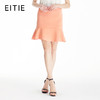 EITIE爱特爱女装夏季新款X型荷叶边短裙纯色半身裙高腰半裙5306004 商品缩略图0