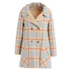 乔万尼冬中长款柔美格子羊毛大衣修身显瘦格纹双面呢外套E154A201 商品缩略图4