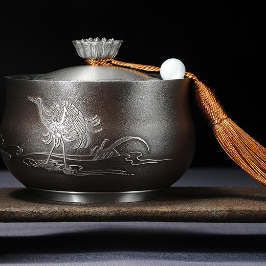 纯锡茶叶罐【一路连升】 商品图1