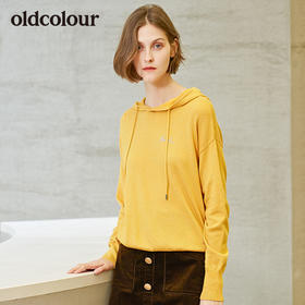 oldcolour秋季新款2019时尚连帽套头卫衣女柔软舒适套头衫女