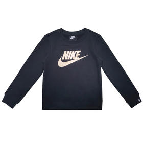 耐克-童衣类（冬）D0女小童套头无帽卫衣正黑色