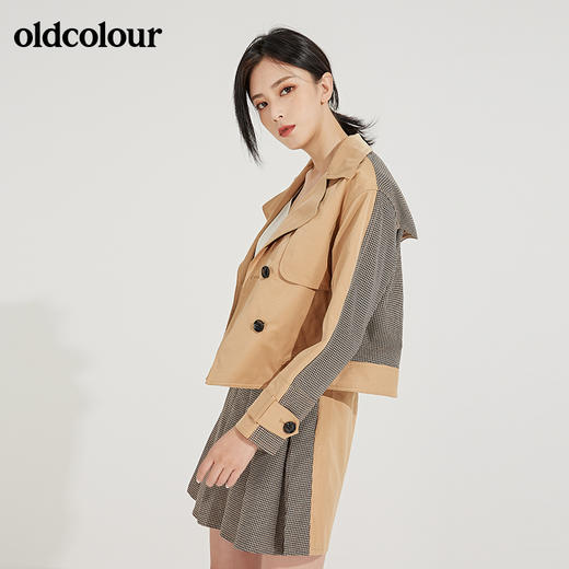 oldcolour秋季新款短款风衣外套半身裙套装GL31141836 商品图3