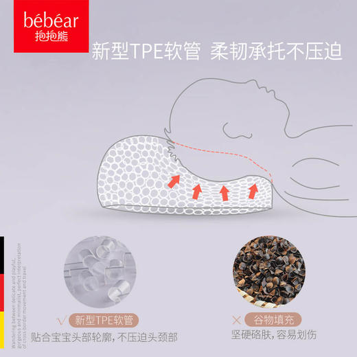 抱抱熊婴儿枕头防偏头定型枕8803 商品图3