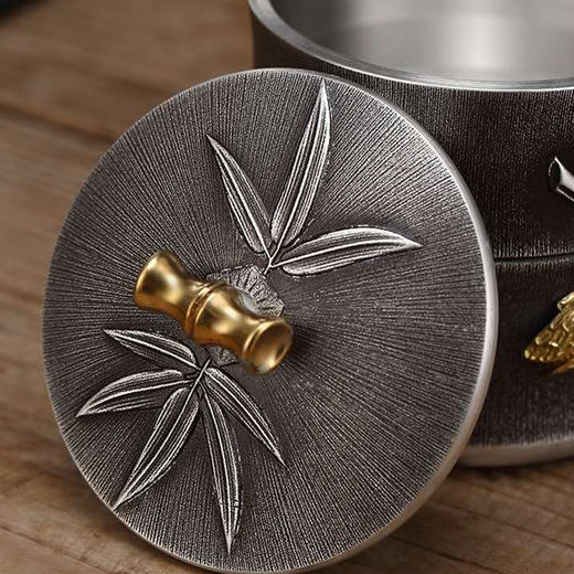 纯锡茶叶罐【知足】 商品图3