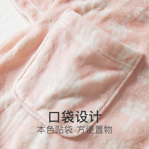 爱帝女式珊瑚绒加绒中厚保暖睡袍 商品图6