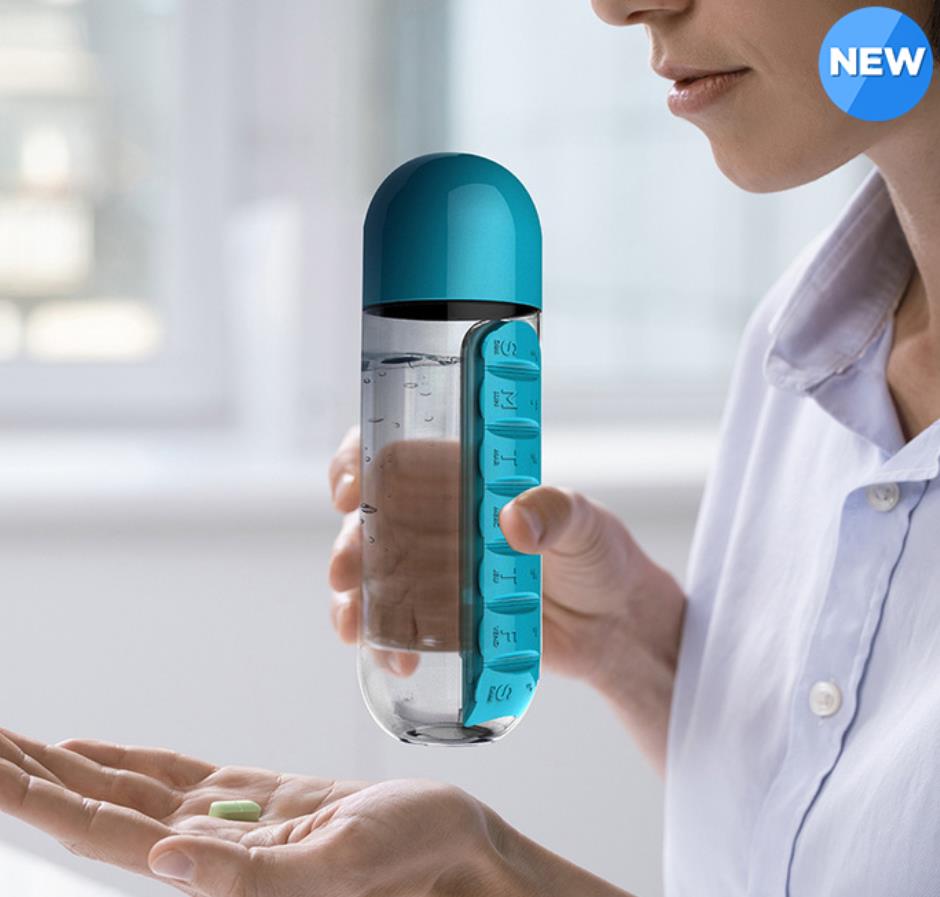 Asobu Tritan Pill Organizer Bottle 600ml x 2 药片水瓶#635538JPY带授权招加盟代理