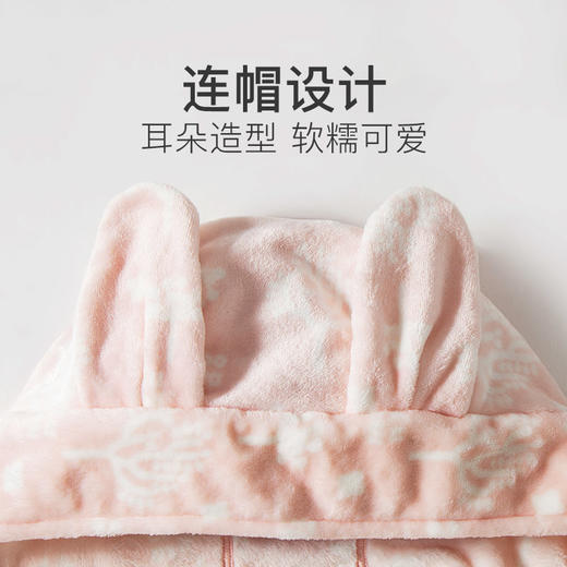 爱帝女式珊瑚绒加绒中厚保暖睡袍 商品图3