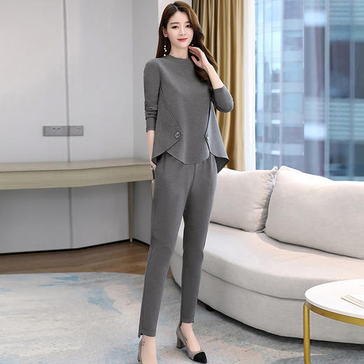 WYG-2929休闲时尚套装洋气御姐范气质女神初秋两件套 商品图0