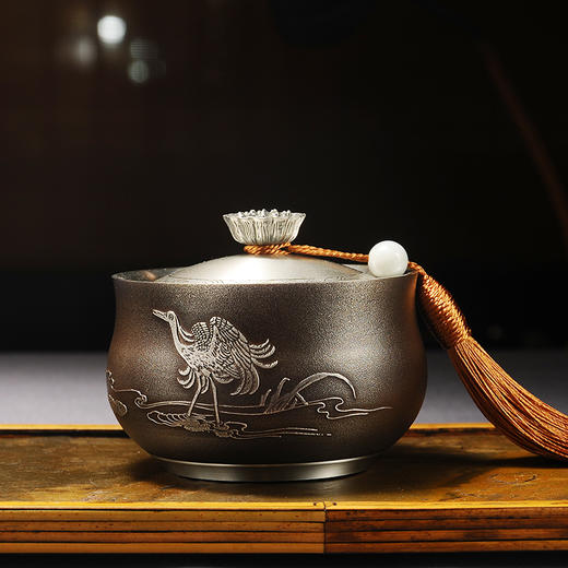 纯锡茶叶罐【一路连升】 商品图2