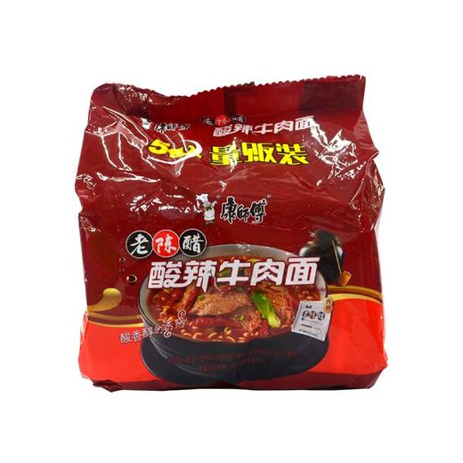 康师傅酸辣牛肉方便面111g*5 商品图0