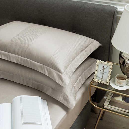 sanderson华夫格贡缎全棉四件套