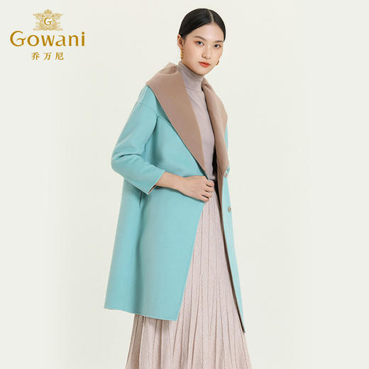 乔万尼大翻领双面呢大衣外套E154A242 商品图3