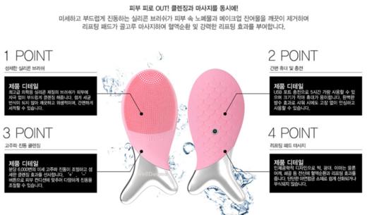 WellDerma梦蜗Vibrating Facial Cleansing Brush 洗脸仪 #620296JPY带授权招加盟代理 商品图3