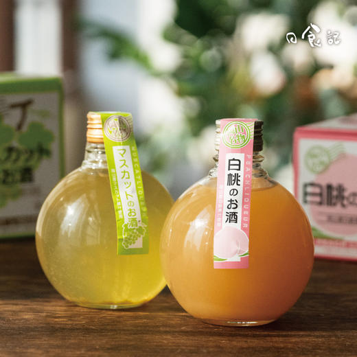 超过百年的宫下酒造宫下冈山白桃酒麝香葡萄酒360ml