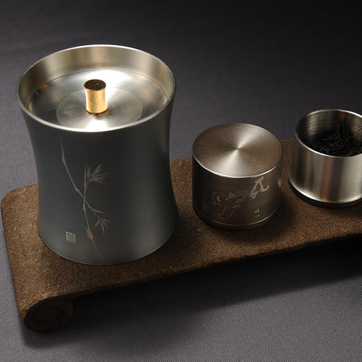 纯锡茶叶罐【竹】 商品图3