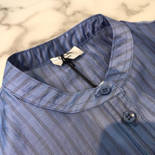 celine暗条圆领衬衫