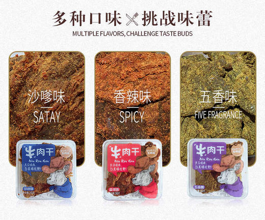 广东富崎乐牛肉干系列168g 草原好味牛肉干口感纯正 新鲜有嚼劲 150632/150633/150634 商品图1