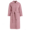 【绵羊毛】乔万尼大衣女粉色修身直筒系带双面穿羊毛呢外套秋冬长款EB4A076 商品缩略图4