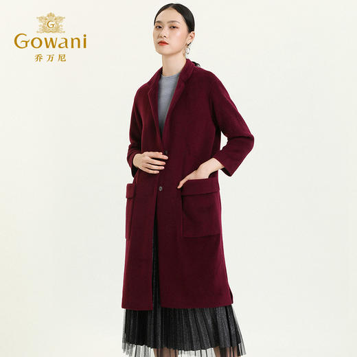 【100羊毛】乔万尼冬季毛呢大衣女中长款新款修身气质显瘦保暖羊毛呢子外套EL4A563 商品图1