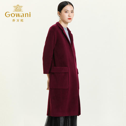 【100羊毛】乔万尼冬季毛呢大衣女中长款新款修身气质显瘦保暖羊毛呢子外套EL4A563 商品图2