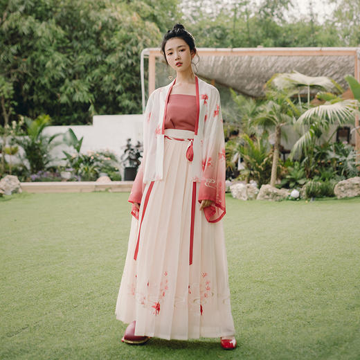 池月对襟齐腰襦