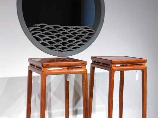 红桥红  家具严选  缅甸花梨（大果紫檀）  【96明式托泥束腰 花架】 商品图4