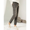 Famecoco范可儿直筒牛仔裤女秋冬季宽松烟灰色长裤F208GA010 商品缩略图2