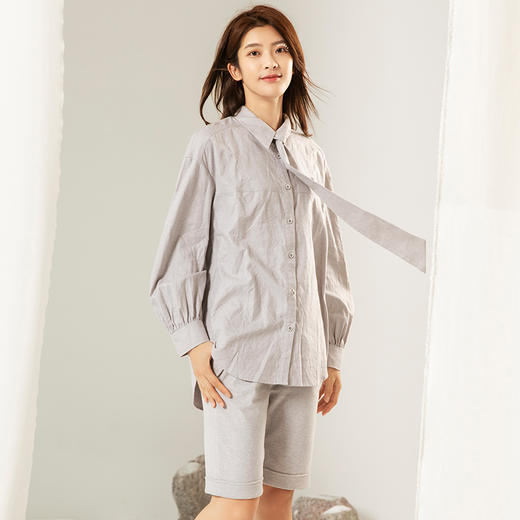 Famecoco范可儿五分裤女款宽松直筒港味短裤F208GB017 商品图3