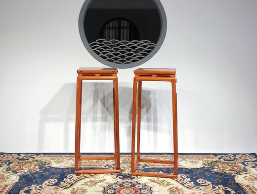 红桥红  家具严选  缅甸花梨（大果紫檀）  【96明式托泥束腰 花架】 商品图0