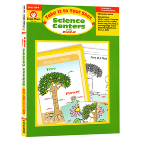 核心技能训练系列 科学 幼儿园小中大班 英文原版 Science Centers Grades PreK-K 美国加州教辅 evanmoor 英文版进口英语书