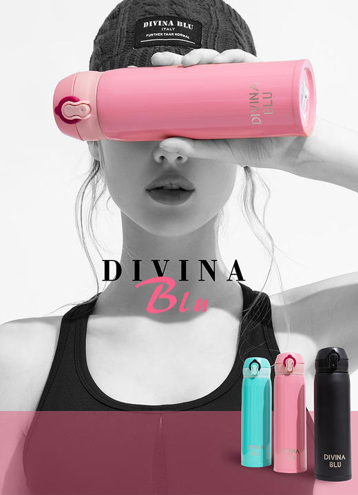 意大利DIVINA BLU 304 不锈钢保温弹跳杯 商品图0