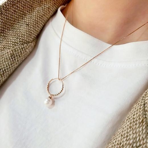 天然珍珠18K彩金戒指吊坠两用款 商品图5