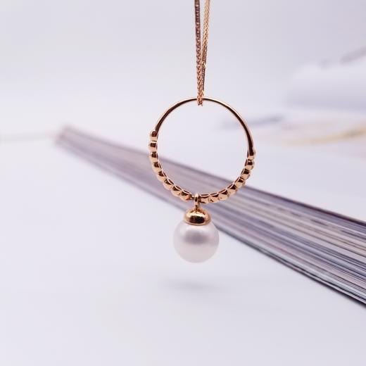 天然珍珠18K彩金戒指吊坠两用款 商品图2