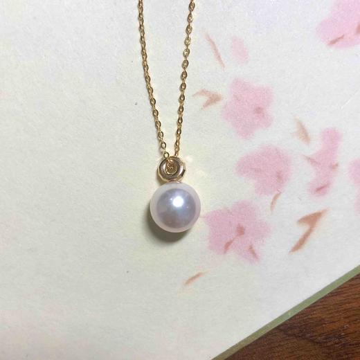 极光单颗Akoya珍珠经典项链 商品图2