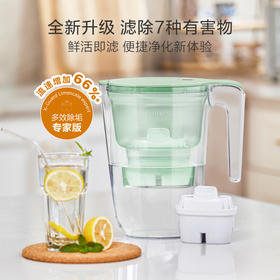 飞利浦（PHILIPS）全新升级净水壶 家用滤水壶 厨房自来水过滤净水器 AWP2813GNT